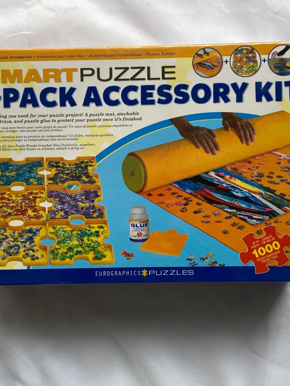 Eurographics Smart Puzzle Accessory Kit Roll & Go Mat, Trays, Glue, Yellow